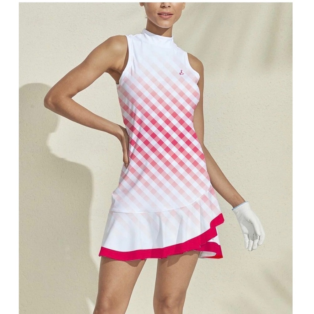 ACEGOLFS Golf Tennis Pickleball Hyper-Ruffle Dress Sleeveless NWT UPF50 MSRP $90